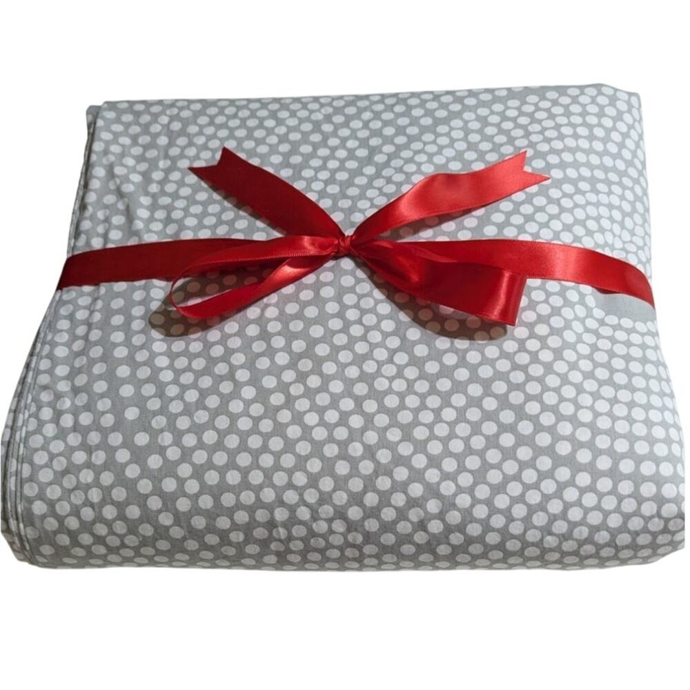 Marimekko Kivet King Duvet Cover Gray White Polka Dot Cotton MCM Scandinavian